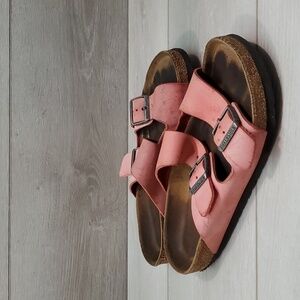 Birkenstock Women Arizona Leather Sandals Flats shoes sz 38/7